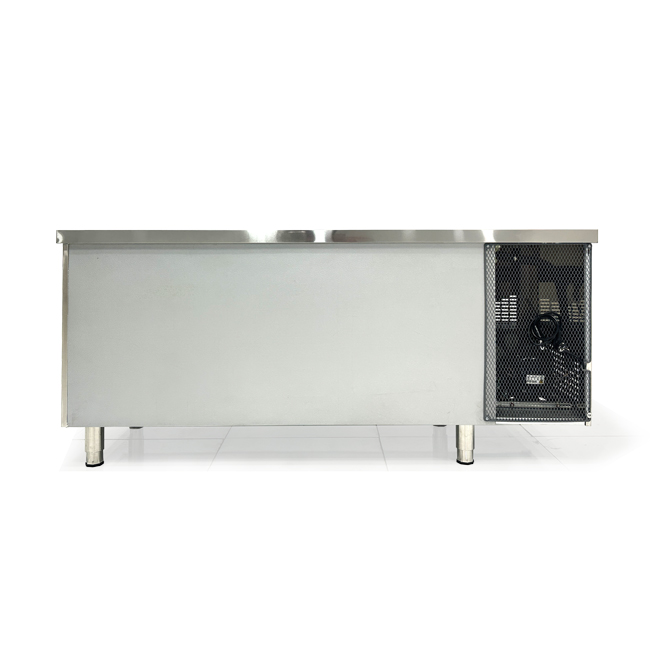 Tủ mát bàn chặt 1m8 330L cánh kính (làm lạnh trực tiếp)
