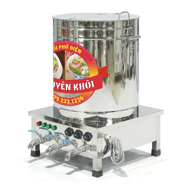 Nồi nấu phở điện 3 ngăn 100L mâm nhiệt