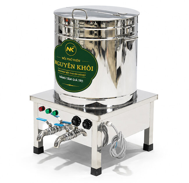 Thành nối nấu phở điện 2 ngăn 120L
