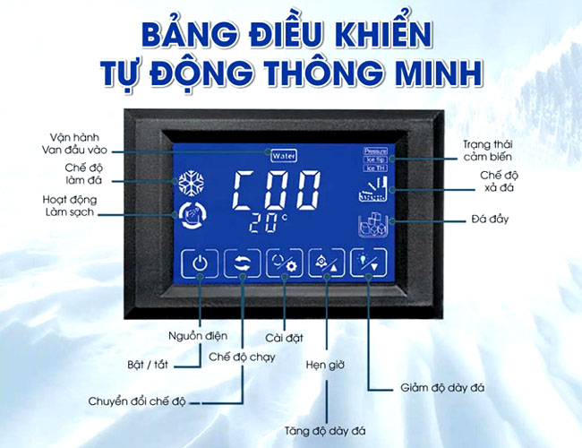 Bảng điều khiển máy đá viên