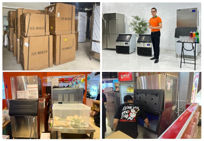 Hình ảnh máy đá thực tế