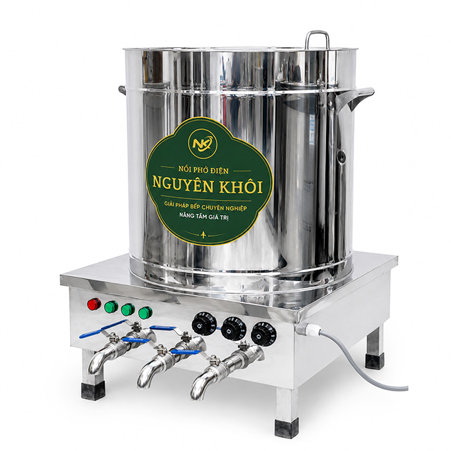 Nồi nấu phở điện 3 ngăn 120L mâm nhiệt