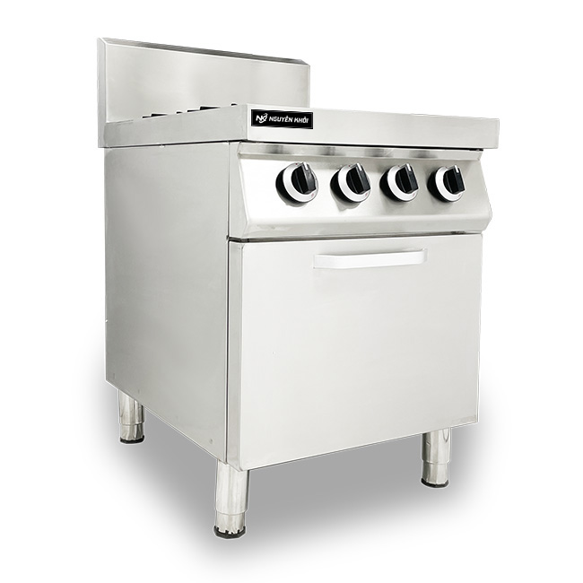 Thiết kế bếp Âu 4 họng mặt gas