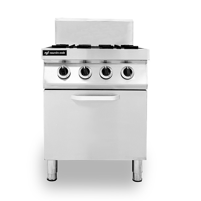 Bếp Âu 4 họng công nghiệp mặt gas có lò vi sóng