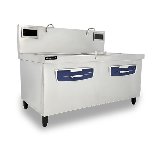 Bếp xào điện từ 2 họng liền chảo 30kW