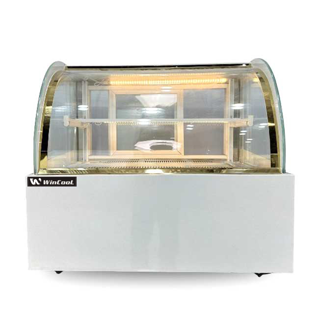 Tủ bánh kem 90cm kính cong 2 tầng