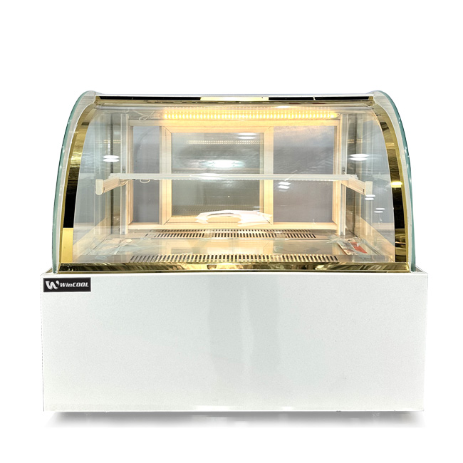 Tủ bánh kem 90cm kính cong 2 tầng