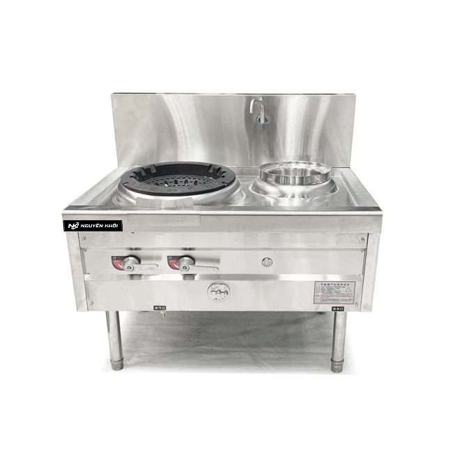 Bếp Á 1 họng gas 1m1 có quạt thổi inox dày