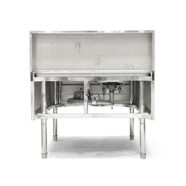 Bếp Á 1 họng gas 1m1 có quạt thổi inox dày