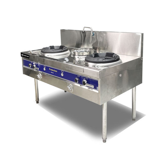 Bếp Á 2 họng gas 1m5 có quạt thổi 120W