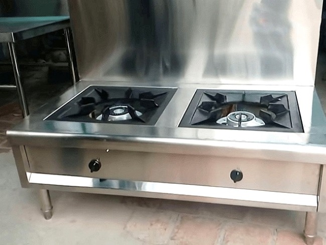 2 họng bếp c&ocirc;ng suất cao