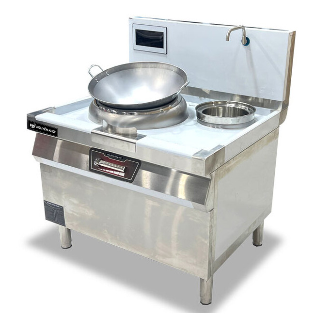 Bếp xào điện từ 1 họng có bầu nước 1m1