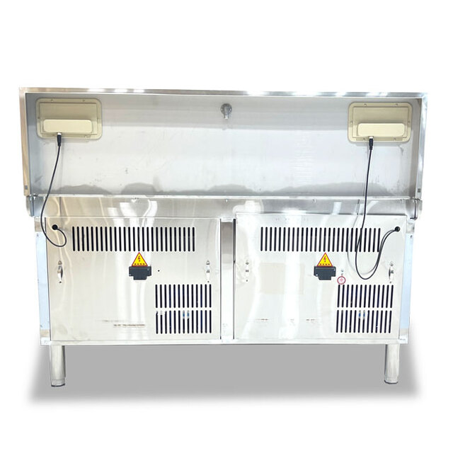 Bếp xào điện từ 2 họng có bầu nước 1m5