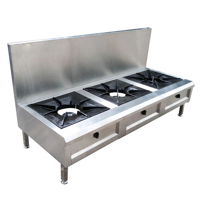 Bếp hầm 3 họng công nghiệp dùng gas