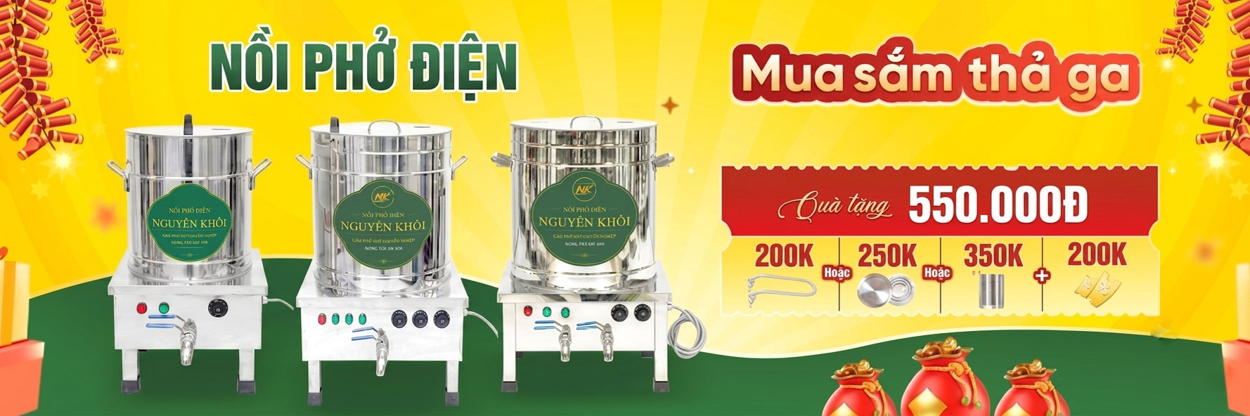 99+ Mẫu Nồi nấu phở điện 1, 2, 3 ngăn Inox 304 rẻ, BH 6 năm