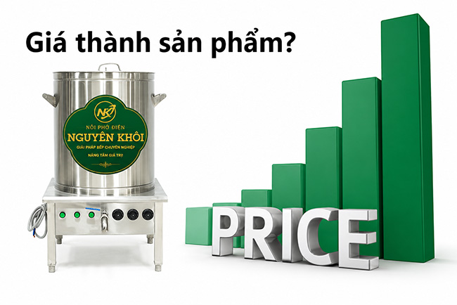 Gi&aacute; th&agrave;nh của nồi nấu phở điện